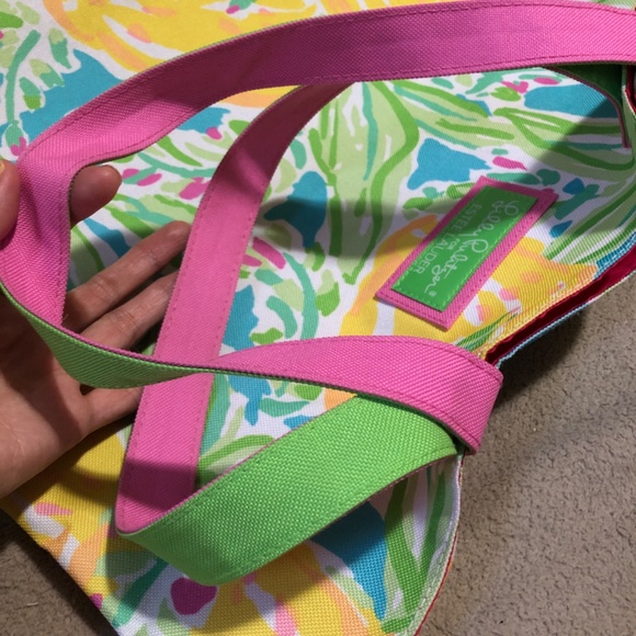 LILLY PULITZER FOR ESTEE LAUDER VIP FLORAL COLORFUL SHOPPING TOTE - Picture 10 of 10